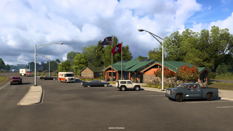 Новые скриншоты из будущего DLC Арканзас для American Truck Simulator — Cтанции взвешивания, зоны отдыха и центр приёма
